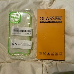 iPhone 15 glow in the dark phone case + privacy screen and camera protector